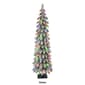 Puleo International 4ft. Incandescent Flocked Alpine Pencil Tree - image 4