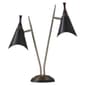 HomeRoots 22in. Black Cone Two Light Desk Lamp - image 1