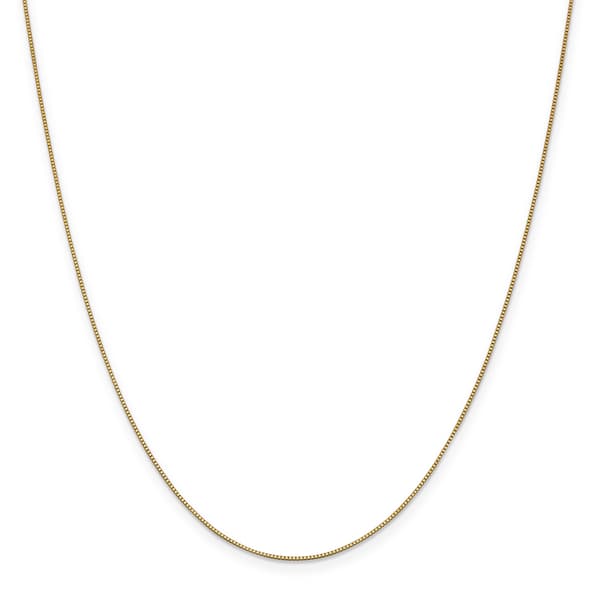 Unisex Gold Classics(tm) .7mm. 14k Gold Box Chain 14in. Necklace - image 