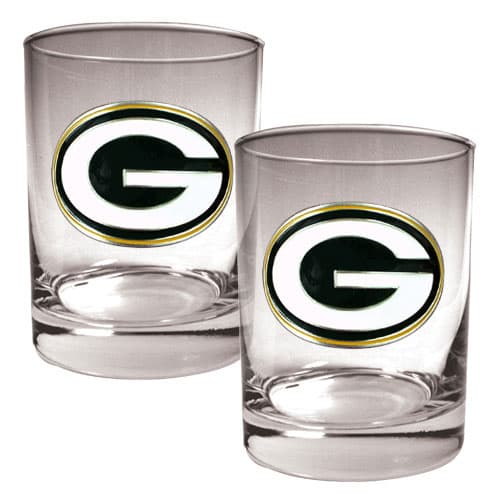 NFL Green Bay Packers 2pc. 14oz. Rocks Glass Set - image 