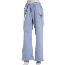Juniors No Comment Wide Leg Foil Screen Sweatpants - Eventide