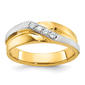Mens Gentlemens Classics(tm) 14kt. Two Tone Gold 1/8ct. Diamond Ring - image 1