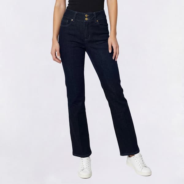 Womens d. jeans(R) Double Button Straight Leg Bootcut Jeans - image 