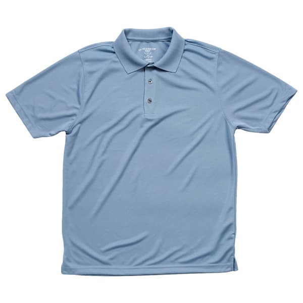 Mens Cross & Winsor&#174; Solid Rice Stitch Golf Polo