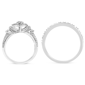 Haus of Brilliance Diamond Cluster & Halo Wedding Band Set - image 3