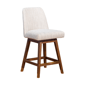 Armen Living Amelia 26in. Beige Fabric Swivel Counter Stool - image 1
