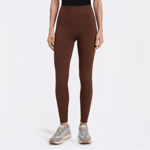 Womens Runway Ready Mixed Cable Knit Fleece Lined Leggings - image 