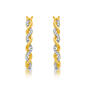 Nova Star&#40;R&#41; Yellow Gold Plated 1/10ctw. Lab Grown Hoop Earrings - image 1