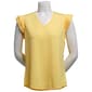 Womens Adrianna Papell Short Double Pleated Sleeve Solid Blouse - image 1