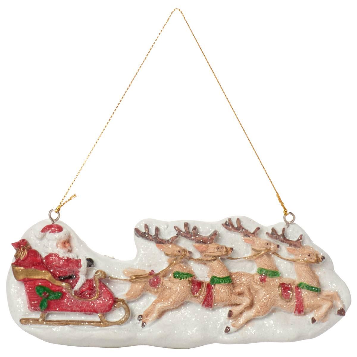 Santa/Sleigh/Reindeer Ornament