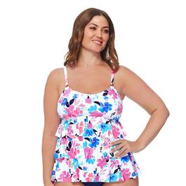 Plus Size Leilani Made For Sol 3 Tiered Bandini Swim Top