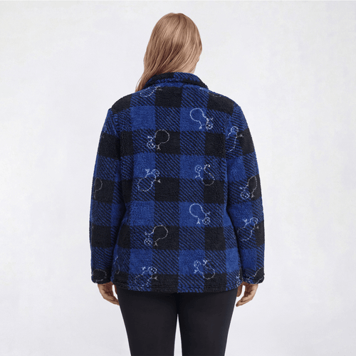 Plus Size Hasting & Smith Snowman Buffalo Check Sweater