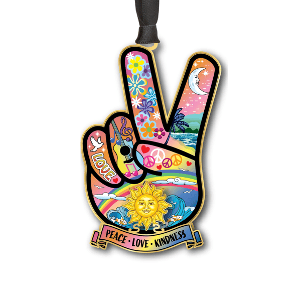 Beacon Design Hand Peace Sign Ornament - image 