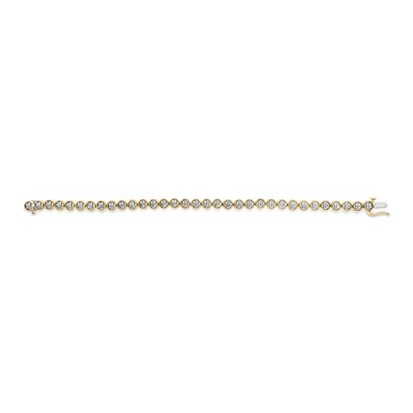 Haus of Brilliance 14kt. Gold Plated Diamond Circle Link Bracelet