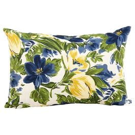 Jordan Manufacturing Floral Lumbar Toss Pillow - Blue/Yellow