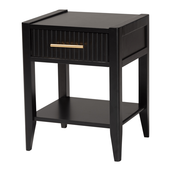 Baxton Studio Primrose Mid-Century Wood 1-Drawer Nightstand - image 