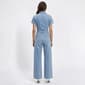 Womens Bebe Short Sleeve Zip Denim Jumpsuit - image 4