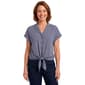 Womens Adrianna Papell Extend Sleeve Tie Front Geometric Blouse - image 1