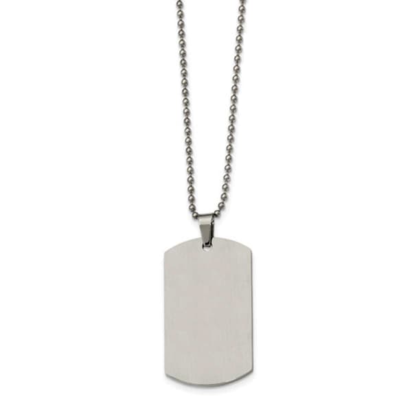Mens Gentlemen's Classics&#8482; Rounded 2mm Edge Dog Tag Necklace