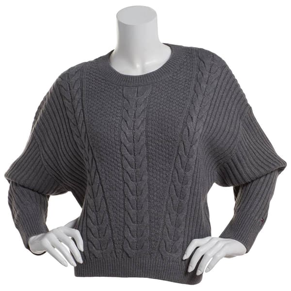 Womens Tommy Hilfiger Traveling Cable Sweater
