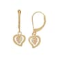 Black Hills Gold 10kt. Heart Leaver Back Earrings - image 1