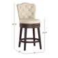 HH2 Home Edenwood Cream Counter Height Swivel Stool - image 6