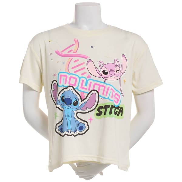 Juniors Freeze Stitch & Angle No Limits Cropped Graphic Tee