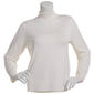 Womens Retrology Ribbed Eyelet Mock Neck Sweater - image 1