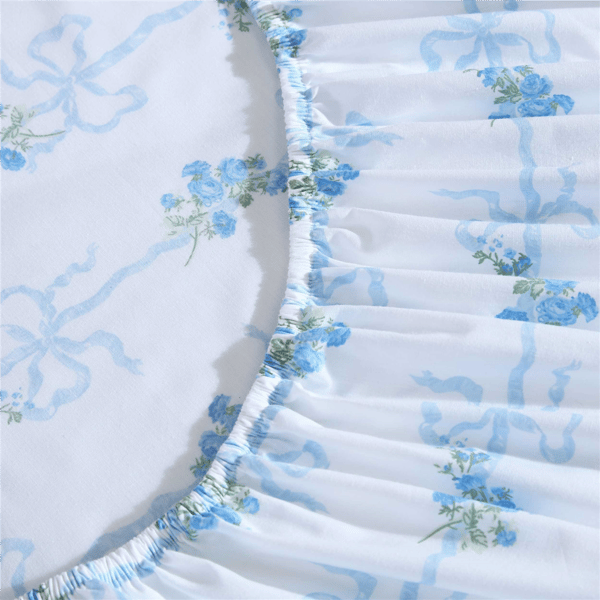 Laura Ashley® Floral Ribbon Percale Sheet Set