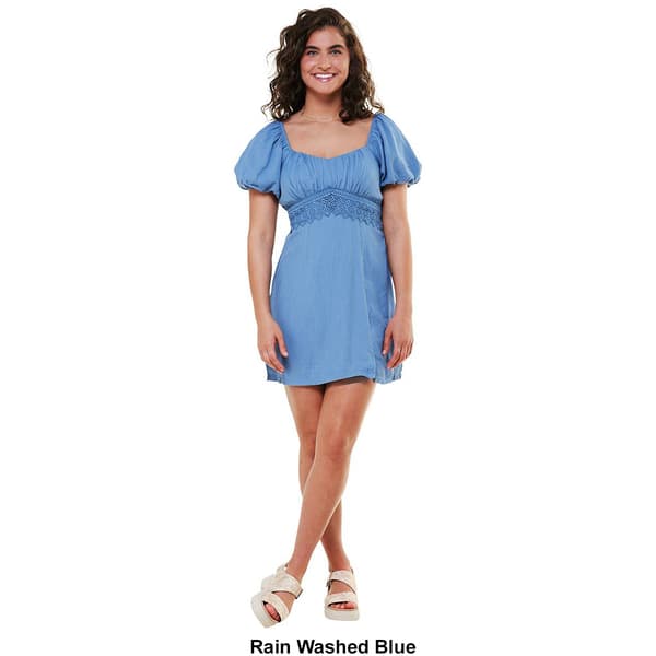 Juniors Trixxi Puffed Crochet Sheath Dress