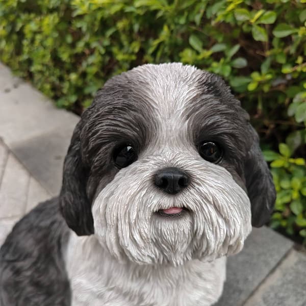 Hi-Line Gift Black and White Shizu Garden Statue