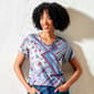 Womens OneWorld American Heritage V-Neck Top - image 1
