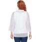 Womens Ruby Rd. By the Sea 3/4 Sleeve Lace Button Down Blouse - image 2