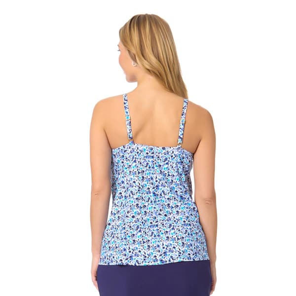 Womens Leilani Scoop Neck Ditsy Floral Tankini Swim Top