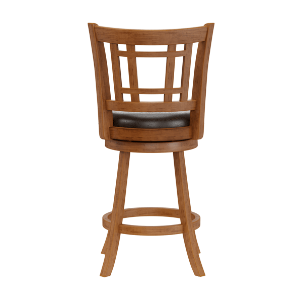 HH2 Home Fairfox Wood Counter Height Swivel Stool