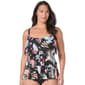 Plus Size Beach House Endless Summer Tiered Tankini Swim Top - image 1
