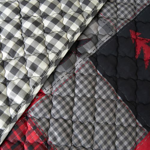 Your Lifestyle Red Forest Reversible Quilt Set