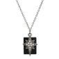 Symbols of Faith Pewter Crystal Star of Bethlehem Onyx Necklace - image 1