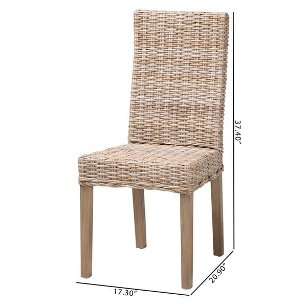 bali & pari Nevina Bohemian Kubu Rattan Dining Chair