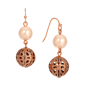 1928 Jewelry Faux Pearl Filigree Bead Drop Earrings - image 1