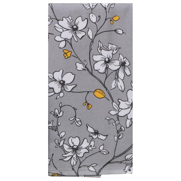 Sweet Home Grey Floral Dual Purpose Towel - image 