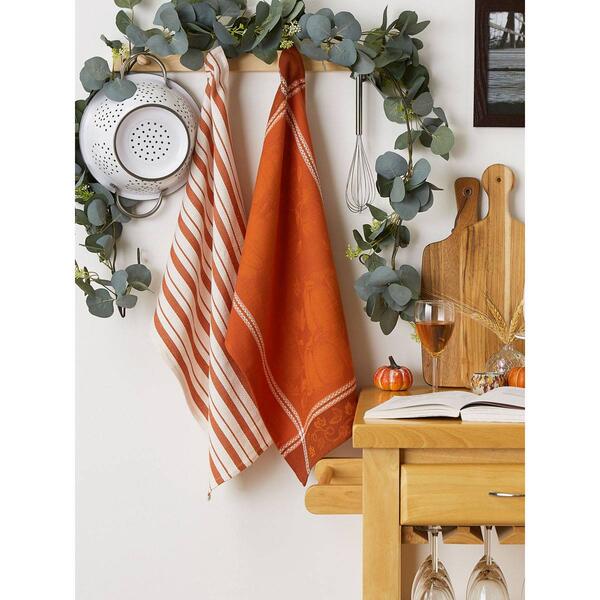 DII&#174; Burnt Orange Sonoma Harvest Kitchen Towel Set Of 3