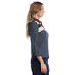 Womens Rafaella® 3/4 Sleeve Color Block Stripe Polo Sweater - image 3