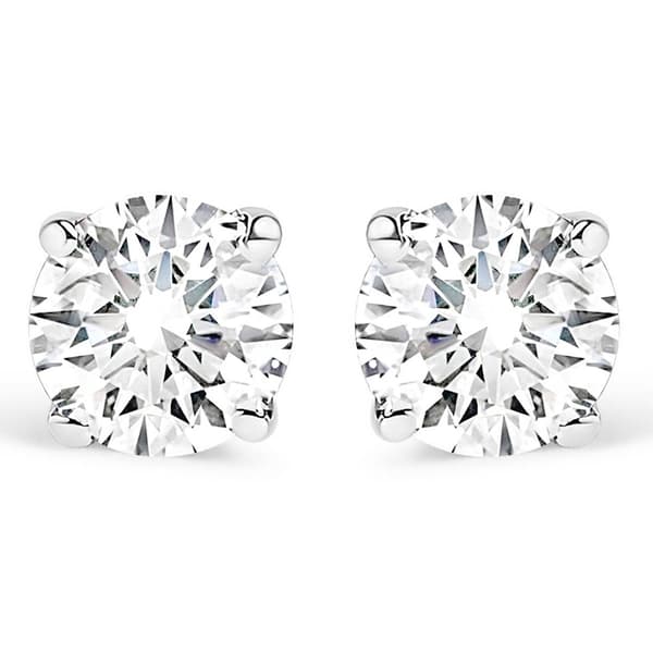Haus of Brilliance Silver 1/4ctw. Lab Grown Diamond Stud Earrings