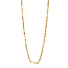 Gold Classics&#8482; Tube Station Rope Link Chain Necklace