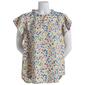 Plus Size Preswick & Moore Ditsy Floral Ruffle Sleeve Blouse - image 1