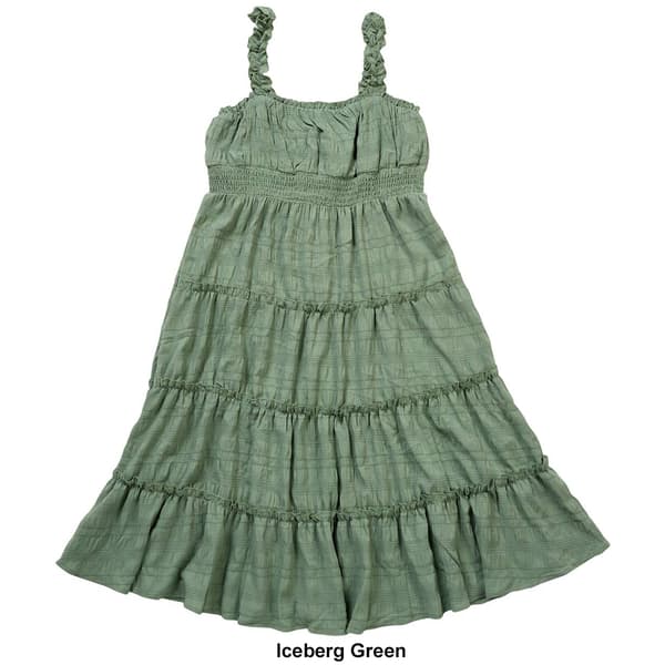 Girls (7-16) No Comment Smock Waist Tiered Maxi Dress