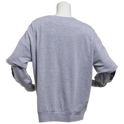 Womens Erika Autumn French Terry Embroidery Sleeve Sweater