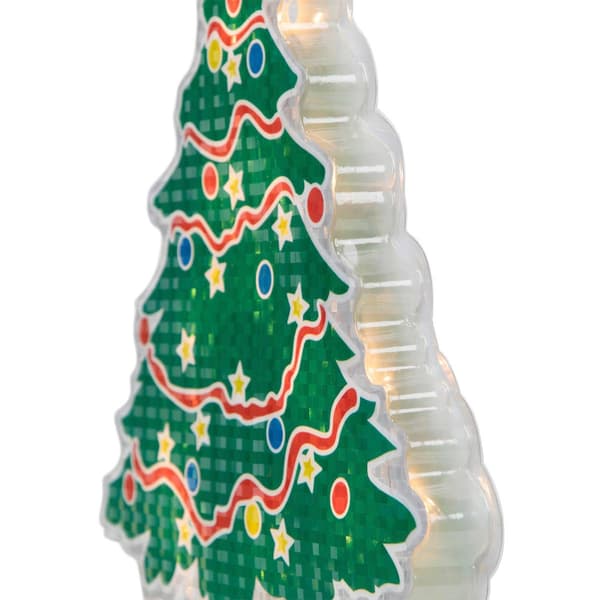 Northlight Seasonal Holographic Christmas Tree Window Décor