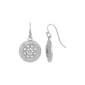 1928 Jewelry Silver-Tone Round Drop Earrings - image 1